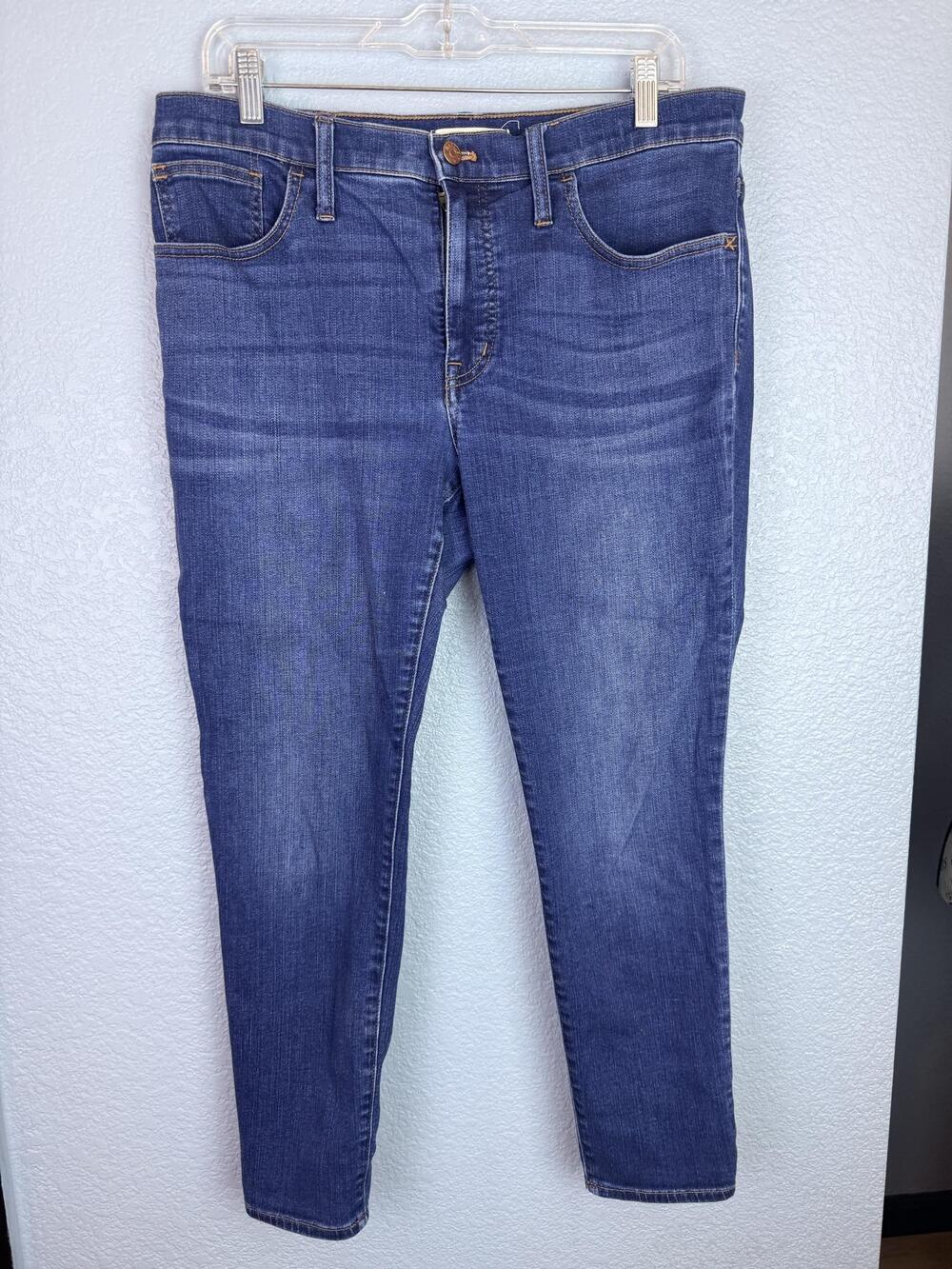 Madewell Jeans Womens 32 Blue Roadtripper Skinny Stretch Medium Wash Denim